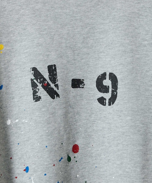 NUMBER (N)INE（ナンバーナイン）の「HAND PAINTED N-9 PRINTED CLASSIC CREWNECK SWEATSHIRT / ハンドペイント エヌナイン ロゴプリント クラシック クルーネック スウェットシャツ（スウェット・メンズ・グレー/グレー系その他2・M/XL/L）」の5枚目の写真