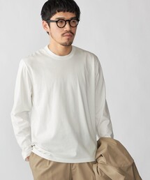 【WEB限定】SHIPS:〈手洗い可能/抗菌/防臭〉シルケット ビズ クルーネック ロングスリーブ