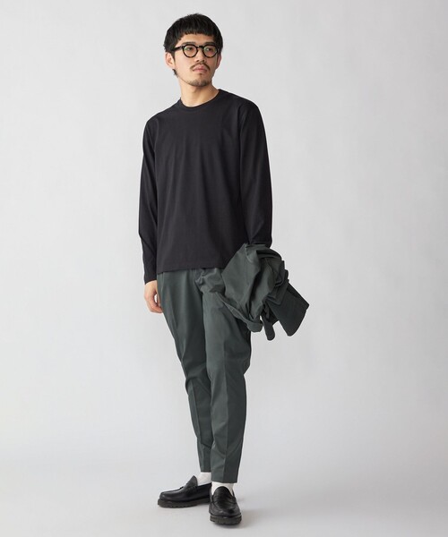 SHIPS(シップス)の「【WEB限定】SHIPS:〈手洗い可能/抗菌/防臭〉シルケット ビズ クルーネック ロングスリーブ(Tシャツ/カットソー・メンズ・ホワイト/ブラック/チャコールグレー・SMALL/X-LARGE/LARGE/MEDIUM)」の6枚目の写真
