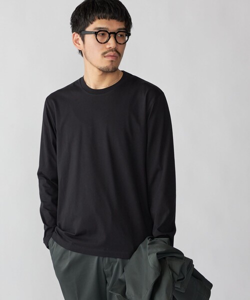 SHIPS(シップス)の「【WEB限定】SHIPS:〈手洗い可能/抗菌/防臭〉シルケット ビズ クルーネック ロングスリーブ(Tシャツ/カットソー・メンズ・ホワイト/ブラック/チャコールグレー・SMALL/X-LARGE/LARGE/MEDIUM)」の11枚目の写真