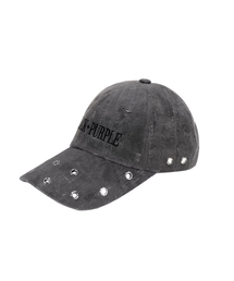 BLACKPURPLE（ブラックパープル）の「ボルテックスフィフティーンアイレットボールキャップ Vortex Fifteen Eyelet Ball Cap - チャコール（キャップ）」