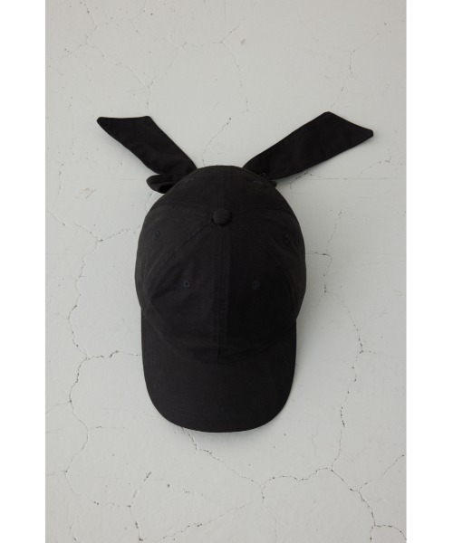 AZUL by moussy（アズールバイマウジー）の「バックリボンキャップ（キャップ・レディース・ライトベージュ/ブラック・FREE）」の7枚目の写真