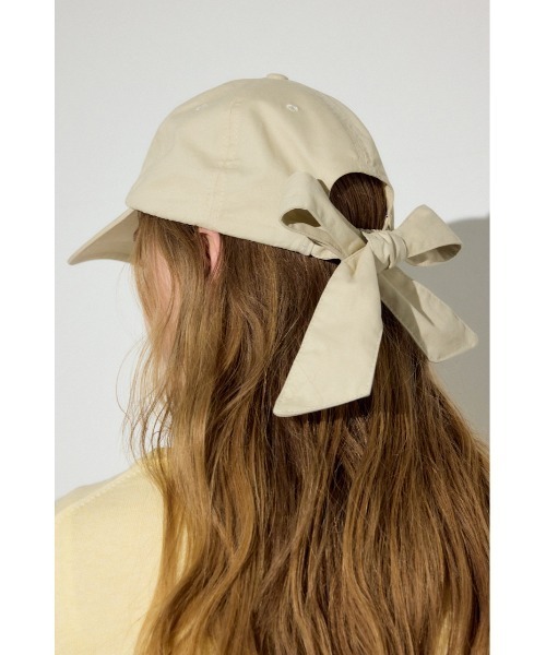 AZUL by moussy（アズールバイマウジー）の「バックリボンキャップ（キャップ・レディース・ライトベージュ/ブラック・FREE）」の14枚目の写真