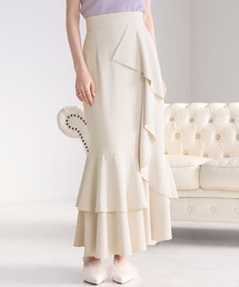 Elishe（エリシェ）の「アシメラッフルロングスカート（スカート）」