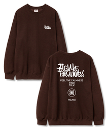 エクストラオーバーサイズ裏毛スウェットTシャツブラウン