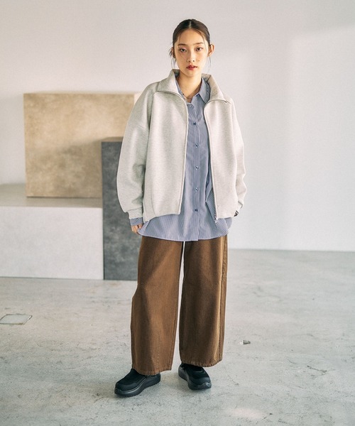 LEPSIM（レプシィム）の「パフエアZIPカーディガン　645411（カーディガン/ボレロ・レディース・チャコールグレー/グレー/オフホワイト・FREE）」の19枚目の写真