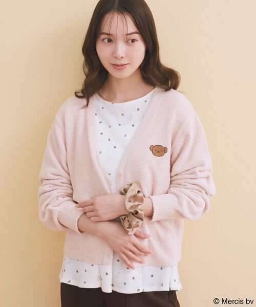 earth music&ecology（アースミュージックアンドエコロジー）の「miffy/earth フェイス刺繍シュシュ（その他ヘアアクセサリー・レディース・ブラウン/アイボリー・FREE）」の4枚目の写真