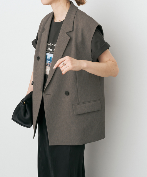 エアリーブレンドダブルブレストジレ（その他アウター）｜Spick & Span