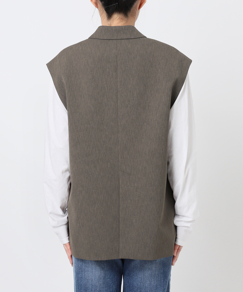 Spick & Span（スピックアンドスパン）の「エアリーブレンドダブルブレストジレ（その他アウター・レディース・ベージュ/ブラウン・38/36）」の20枚目の写真