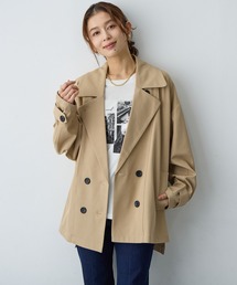 anyfee（エニフィー）の「【anyfee/大きいサイズ】トレンチライクショートブルゾン(2026SS)（トレンチコート）」