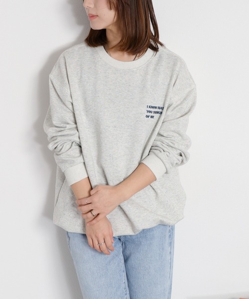 cepo（セポ）の「サイドドロストカラーネップ裏毛スウェットプルオーバー（スウェット・レディース・グレー/オフホワイト・M）」の2枚目の写真