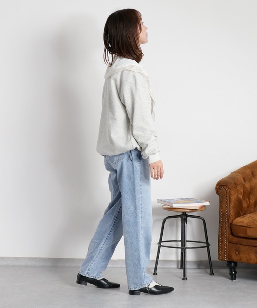 cepo（セポ）の「サイドドロストカラーネップ裏毛スウェットプルオーバー（スウェット・レディース・グレー/オフホワイト・M）」の20枚目の写真