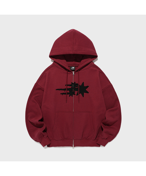 NICE GHOST CLUB(ナイスゴーストクラブ)の「3STAR APPLIQUE HOODIE ZIP UP_5colors(NG2GSUM490A)(パーカー・レディース・ネイビー/ライトグレー/バーガンディー・SMALL/MEDIUM)」の3枚目の写真