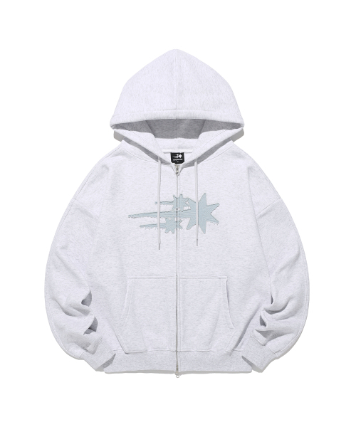 NICE GHOST CLUB(ナイスゴーストクラブ)の「3STAR APPLIQUE HOODIE ZIP UP_5colors(NG2GSUM490A)(パーカー・レディース・ネイビー/ライトグレー/バーガンディー・SMALL/MEDIUM)」の7枚目の写真