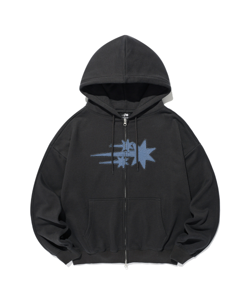 NICE GHOST CLUB(ナイスゴーストクラブ)の「3STAR APPLIQUE HOODIE ZIP UP_5colors(NG2GSUM490A)(パーカー・レディース・ネイビー/ライトグレー/バーガンディー・SMALL/MEDIUM)」の8枚目の写真
