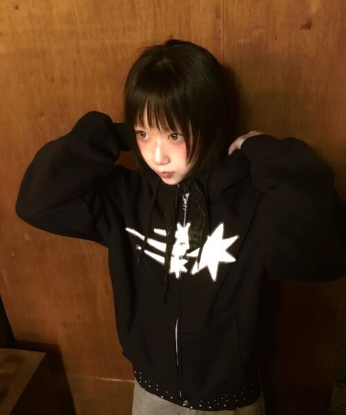 NICE GHOST CLUB(ナイスゴーストクラブ)の「3STAR APPLIQUE HOODIE ZIP UP_5colors(NG2GSUM490A)(パーカー・レディース・ネイビー/ライトグレー/バーガンディー・SMALL/MEDIUM)」の13枚目の写真