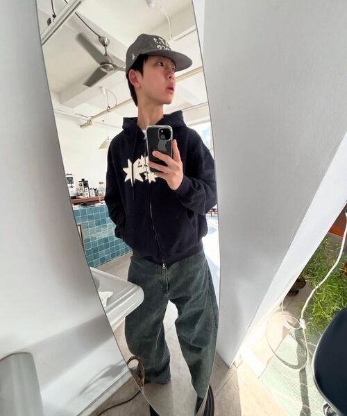 NICE GHOST CLUB(ナイスゴーストクラブ)の「3STAR APPLIQUE HOODIE ZIP UP_5colors(NG2GSUM490A)(パーカー・レディース・ネイビー/ライトグレー/バーガンディー・SMALL/MEDIUM)」の18枚目の写真