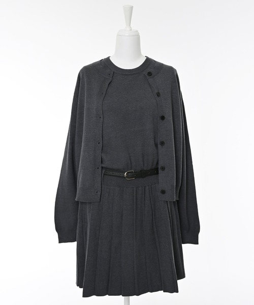 Narcissus（ナルシス）の「カーデセットワンピース（ワンピース・レディース・ブラック/グレー・FREE）」の15枚目の写真