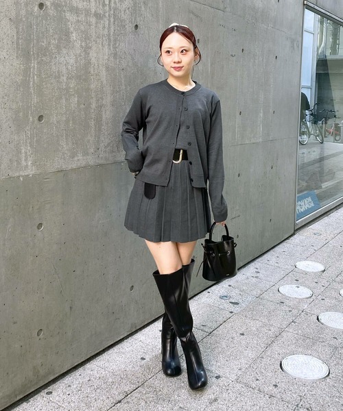 Narcissus（ナルシス）の「カーデセットワンピース（ワンピース・レディース・ブラック/グレー・FREE）」の13枚目の写真