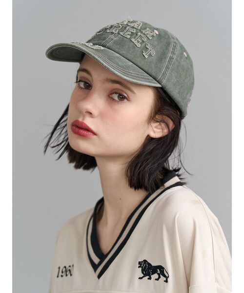 jouetie(ジュエティ)の「【LONSDALE×jouetie】ダメージキャップ(キャップ・レディース・ブラック/カーキ・FREE)」の2枚目の写真