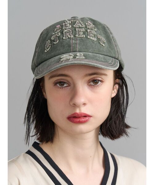 jouetie(ジュエティ)の「【LONSDALE×jouetie】ダメージキャップ(キャップ・レディース・ブラック/カーキ・FREE)」の6枚目の写真