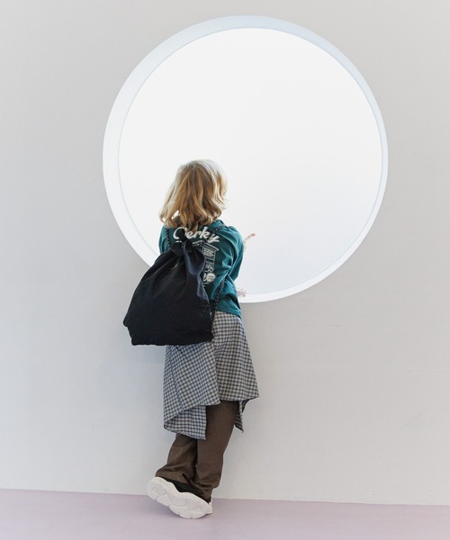 GLOBAL WORK（グローバルワーク）の「洗える撥水ナップサック/641380（バックパック/リュック・キッズ・ブルー系その他6/ブラック/カーキ・FREE）」の7枚目の写真