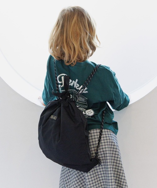 GLOBAL WORK（グローバルワーク）の「洗える撥水ナップサック/641380（バックパック/リュック・キッズ・ブルー系その他6/ブラック/カーキ・FREE）」の11枚目の写真