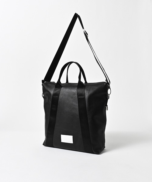 ADAMPATEK】water repellent leather medium 2way tote bag 撥水レザー 