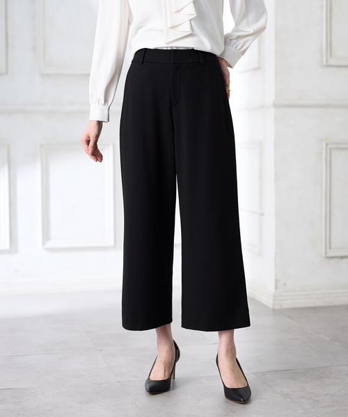 A/C DESIGN BY ALPHA CUBIC（エーシーデザインバイアルファキュービック）の「【アルファブリック】ストレッチワイドパンツ【セットアップ対応・UVカット】（その他パンツ・レディース・ブラック/ネイビー・61/64/67/70/73/76）」の3枚目の写真