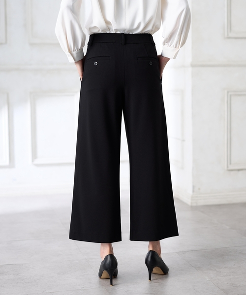 A/C DESIGN BY ALPHA CUBIC（エーシーデザインバイアルファキュービック）の「【アルファブリック】ストレッチワイドパンツ【セットアップ対応・UVカット】（その他パンツ・レディース・ブラック/ネイビー・61/64/67/70/73/76）」の5枚目の写真