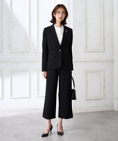 A/C DESIGN BY ALPHA CUBIC（エーシーデザインバイアルファキュービック）の「【アルファブリック】ストレッチワイドパンツ【セットアップ対応・UVカット】（その他パンツ・レディース・ブラック/ネイビー・61/64/67/70/73/76）」の6枚目の写真