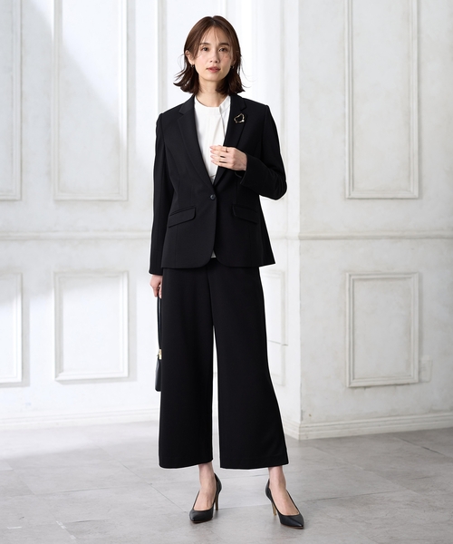 A/C DESIGN BY ALPHA CUBIC（エーシーデザインバイアルファキュービック）の「【アルファブリック】ストレッチワイドパンツ【セットアップ対応・UVカット】（その他パンツ・レディース・ブラック/ネイビー・61/64/67/70/73/76）」の7枚目の写真