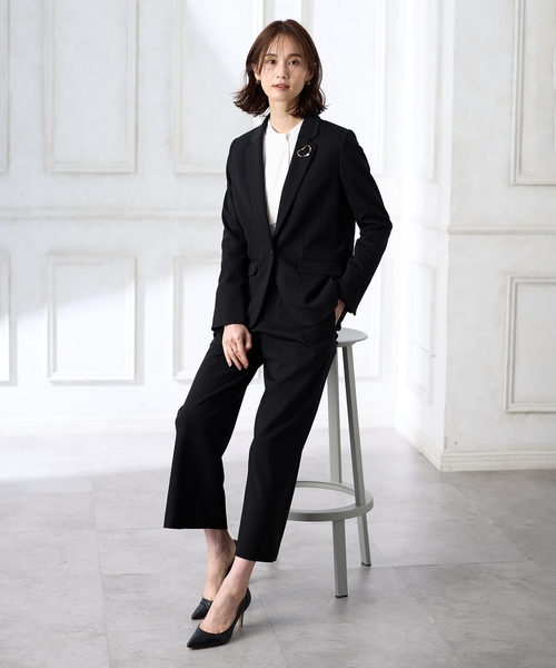 A/C DESIGN BY ALPHA CUBIC（エーシーデザインバイアルファキュービック）の「【アルファブリック】ストレッチワイドパンツ【セットアップ対応・UVカット】（その他パンツ・レディース・ブラック/ネイビー・61/64/67/70/73/76）」の8枚目の写真