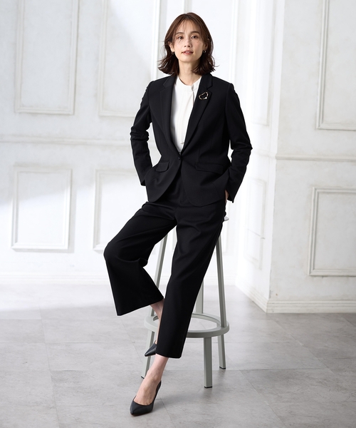 A/C DESIGN BY ALPHA CUBIC（エーシーデザインバイアルファキュービック）の「【アルファブリック】ストレッチワイドパンツ【セットアップ対応・UVカット】（その他パンツ・レディース・ブラック/ネイビー・61/64/67/70/73/76）」の9枚目の写真