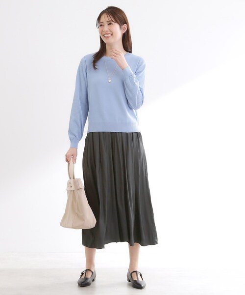 Reflect（リフレクト）の「【長く着られる◎】スカーチョパンツ（その他パンツ・レディース・チャコールグレー/オレンジ系/オリーブ・00）」の4枚目の写真
