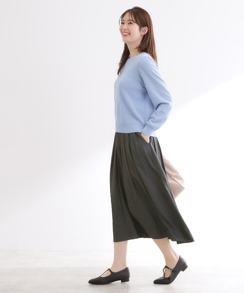 Reflect（リフレクト）の「【長く着られる◎】スカーチョパンツ（その他パンツ・レディース・チャコールグレー/オレンジ系/オリーブ・00）」の5枚目の写真