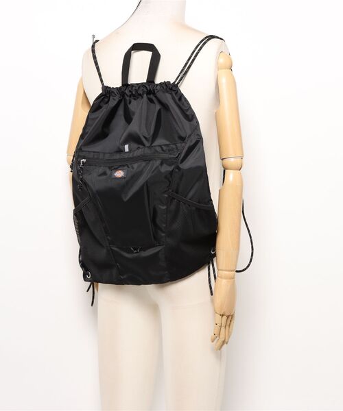 Dickies（ディッキーズ）の「【Dickies】DK ATHLETIC KNAPSACK / ディッキーズ ポリエステル オックス キャンバス ナップサック（バックパック/リュック・メンズ・ネイビー/ベージュ/ブラック/グレー・FREE）」の6枚目の写真