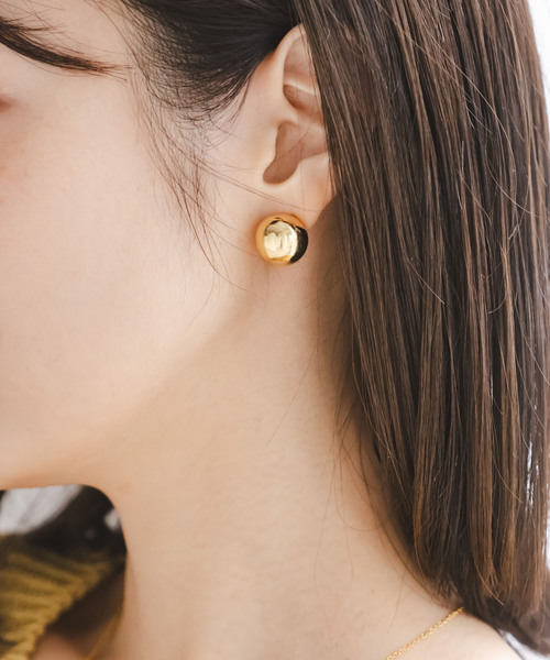 Noble（ノーブル）の「in mood/インムード BOWL pierce（ピアス（両耳用）・レディース・ゴールド/シルバー・FREE）」の12枚目の写真