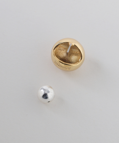 Noble（ノーブル）の「in mood/インムード BOWL pierce（ピアス（両耳用）・レディース・ゴールド/シルバー・FREE）」の7枚目の写真