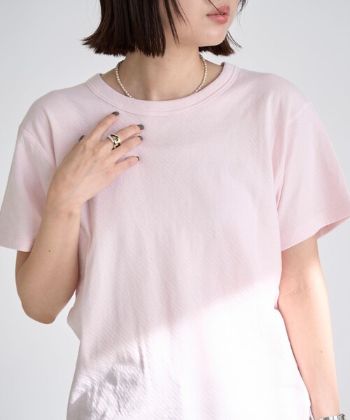 coen(コーエン)の「【再入荷/新色登場】Feel Soft / フィールソフト 接結 半袖Tシャツ(Youtube紹介アイテム)(Tシャツ/カットソー・レディース・ブラック/ナチュラル/オフホワイト/ベージュ/ブラウン/ライトピンク・L/M)」の6枚目の写真