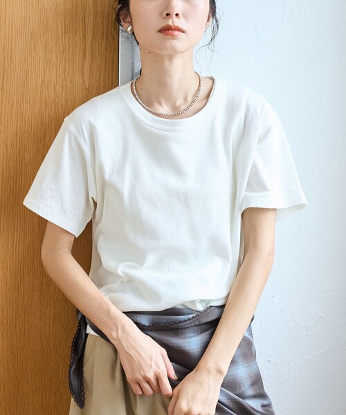 coen(コーエン)の「【再入荷/新色登場】Feel Soft / フィールソフト 接結 半袖Tシャツ(Youtube紹介アイテム)(Tシャツ/カットソー・レディース・ブラック/ナチュラル/オフホワイト/ベージュ/ブラウン/ライトピンク・L/M)」の1枚目の写真