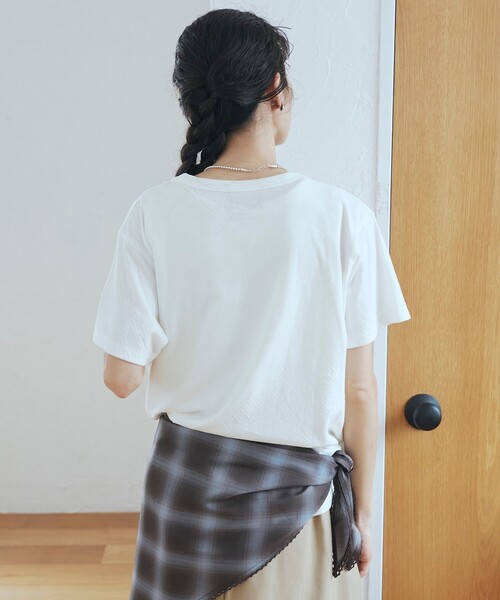 coen(コーエン)の「【再入荷/新色登場】Feel Soft / フィールソフト 接結 半袖Tシャツ(Youtube紹介アイテム)(Tシャツ/カットソー・レディース・ブラック/ナチュラル/オフホワイト/ベージュ/ブラウン/ライトピンク・L/M)」の11枚目の写真