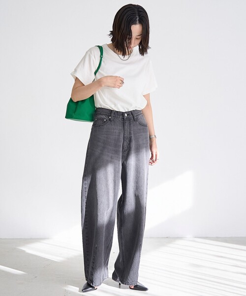coen(コーエン)の「【再入荷/新色登場】Feel Soft / フィールソフト 接結 半袖Tシャツ(Youtube紹介アイテム)(Tシャツ/カットソー・レディース・ブラック/ナチュラル/オフホワイト/ベージュ/ブラウン/ライトピンク・L/M)」の13枚目の写真