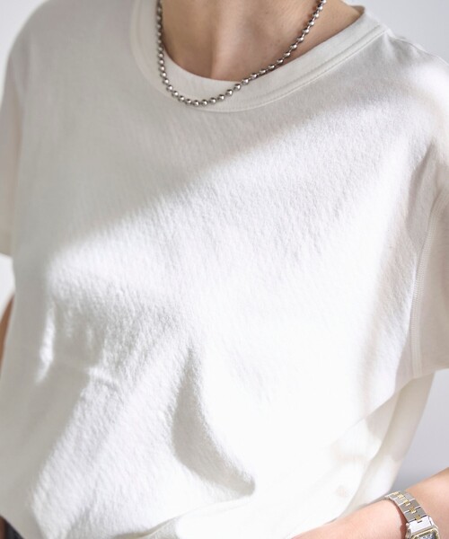 coen(コーエン)の「【再入荷/新色登場】Feel Soft / フィールソフト 接結 半袖Tシャツ(Youtube紹介アイテム)(Tシャツ/カットソー・レディース・ブラック/ナチュラル/オフホワイト/ベージュ/ブラウン/ライトピンク・L/M)」の15枚目の写真