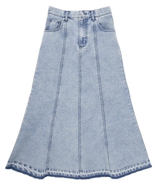 Green　Parks（グリーンパークス）の「イージーデニムマーメイドスカート（スカート・レディース・ブラック/ライトインディゴブルー・L/M）」の20枚目の写真