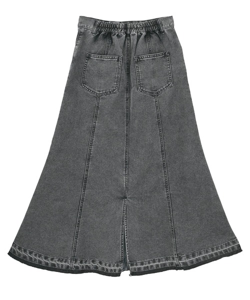 Green　Parks（グリーンパークス）の「イージーデニムマーメイドスカート（スカート・レディース・ブラック/ライトインディゴブルー・L/M）」の12枚目の写真