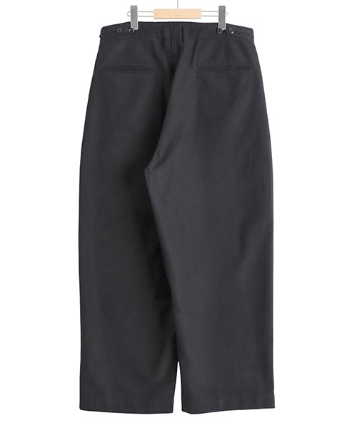 PORTER CLASSIC（ポータークラシック）の「Porter Classic / ポータークラシック：MOLESKIN GENE KELLY PANTS：PC-019-3540[COR]（スラックス・メンズ・ブラック・L）」の9枚目の写真