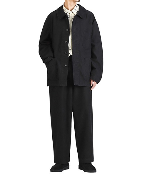 PORTER CLASSIC（ポータークラシック）の「Porter Classic / ポータークラシック：MOLESKIN GENE KELLY PANTS：PC-019-3540[COR]（スラックス・メンズ・ブラック・L）」の2枚目の写真