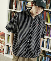 U.S. POLO ASSN.U.S. POLO ASSN. × PUBLUX/ユーエスポロアッスン 別注 ワンポイント チェック ショートスリーブシャツ　限定