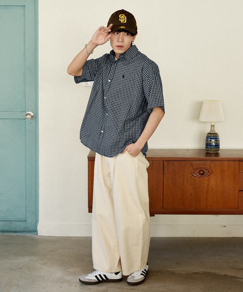 U.S. POLO ASSN.(ユーエスポロアッスン)の「U.S. POLO ASSN.U.S. POLO ASSN. × PUBLUX/ユーエスポロアッスン 別注 ワンポイント チェック ショートスリーブシャツ 限定(シャツ/ブラウス・メンズ・チャコールグレー/ブラック/ホワイト/モカ/ベージュ/ネイビー・S/M/L)」の14枚目の写真